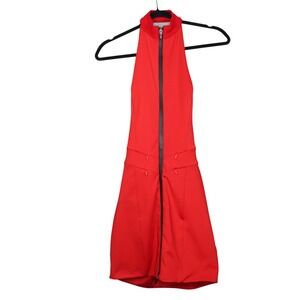 I.AM.GIA Womens Sexy Dress XS Red Halter Neck Strappy Back Iris Mini Bodycon